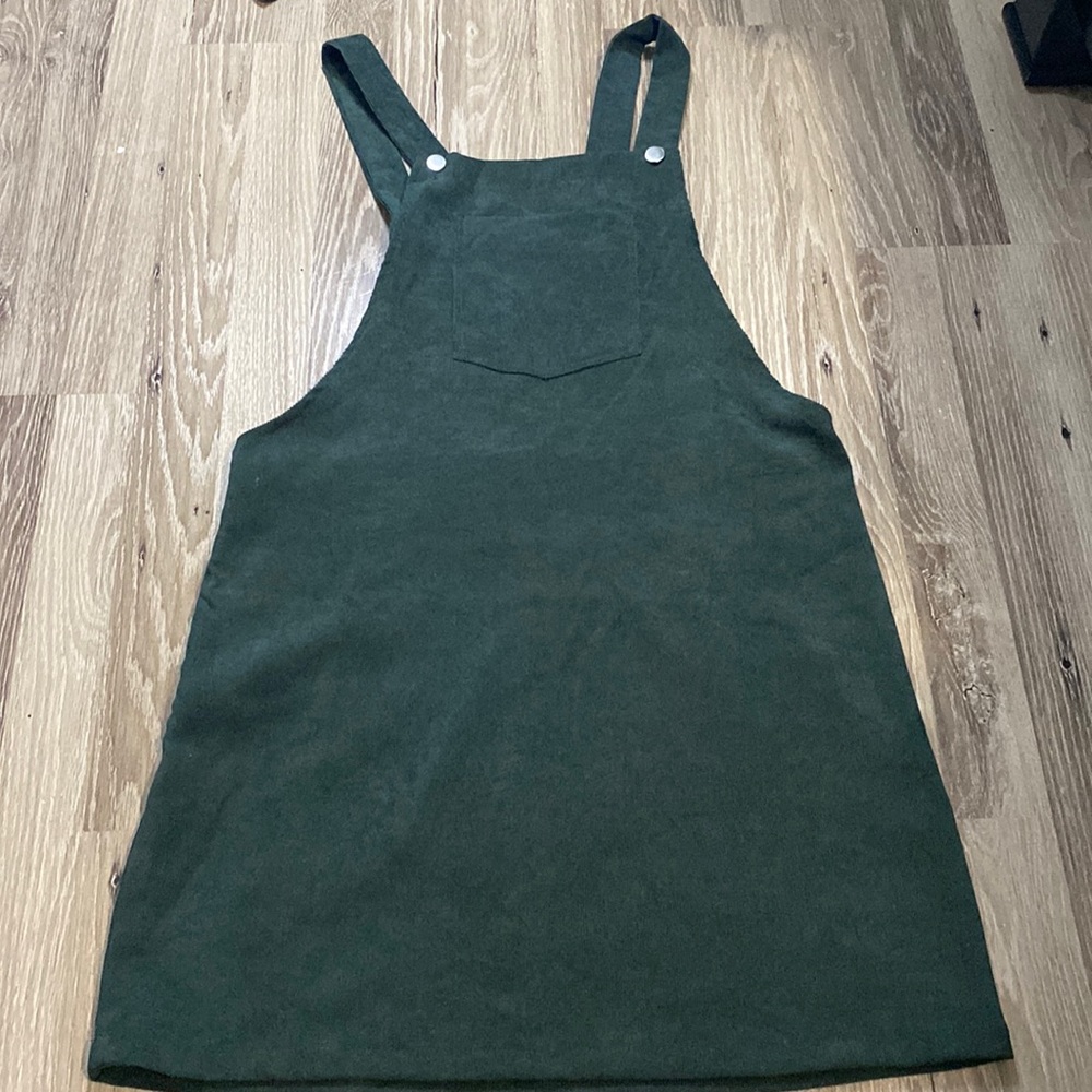 Corduroy Overall Dress w/ Pocket